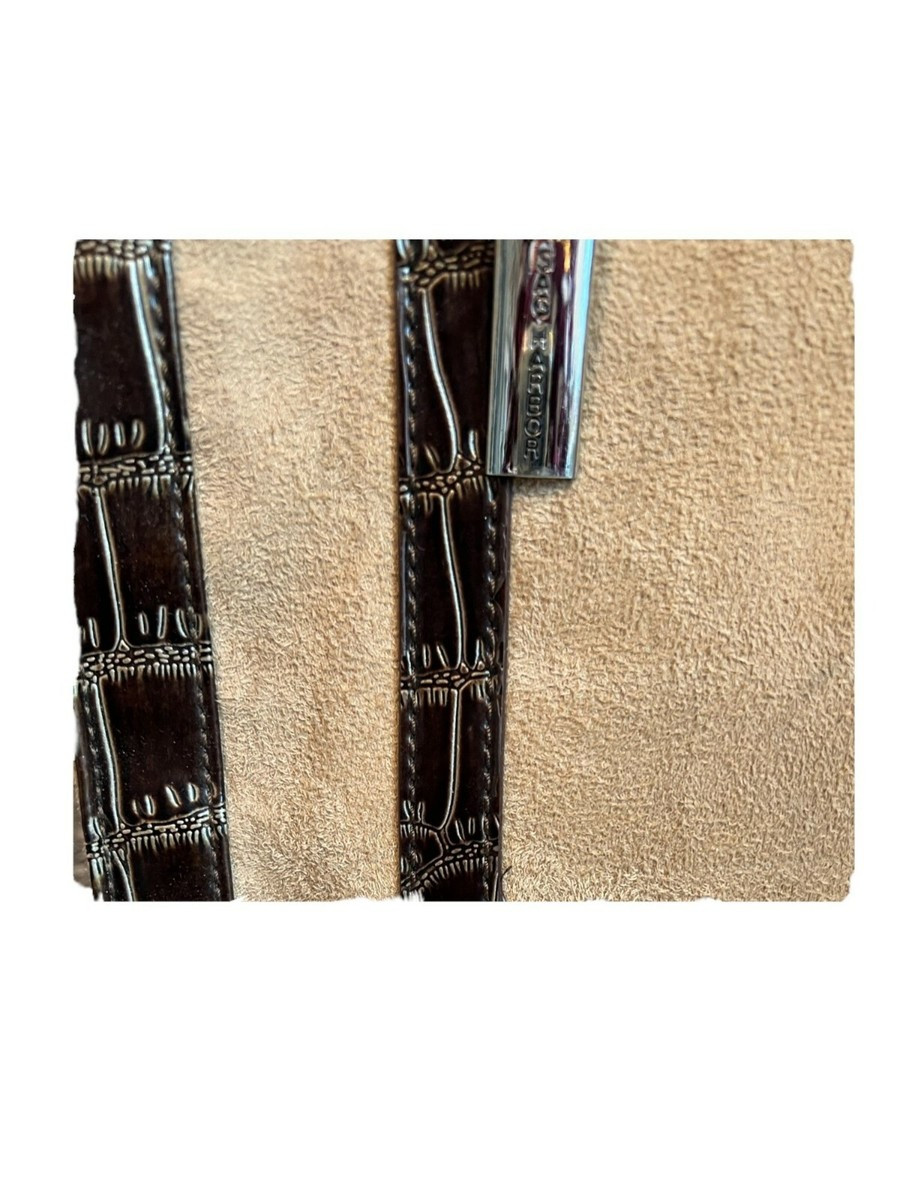 Sag Harbor tan faux suede shoulder bag purse tote Faux brown patent leather | eBay US