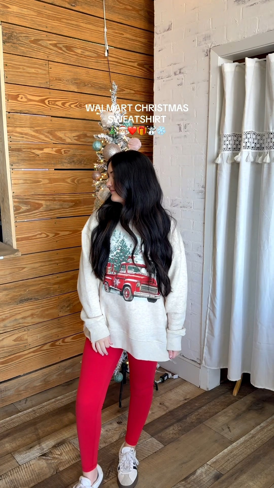 This Walmart sweatshirt is so cute and comfy! 🎄🎁 my ootd is linked in my LTK✨ 

#LTKmomlife #LTKHoliday #LTKActive