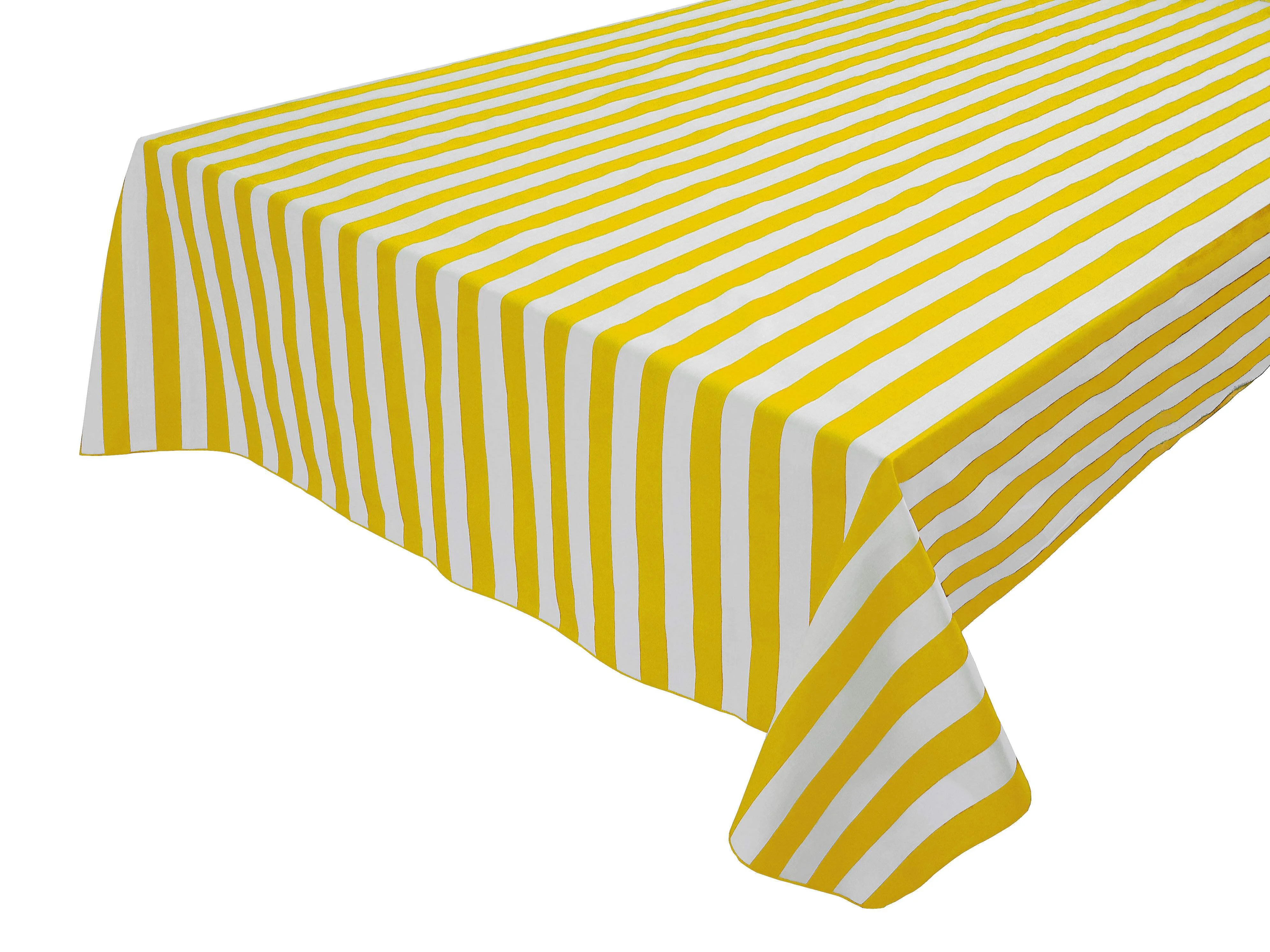 Cotton Tablecloth Stripes Print / 1 Inch Wide Stripe Yellow | Walmart (US)