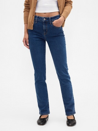 Mid Rise Classic Straight Jeans | Gap Factory