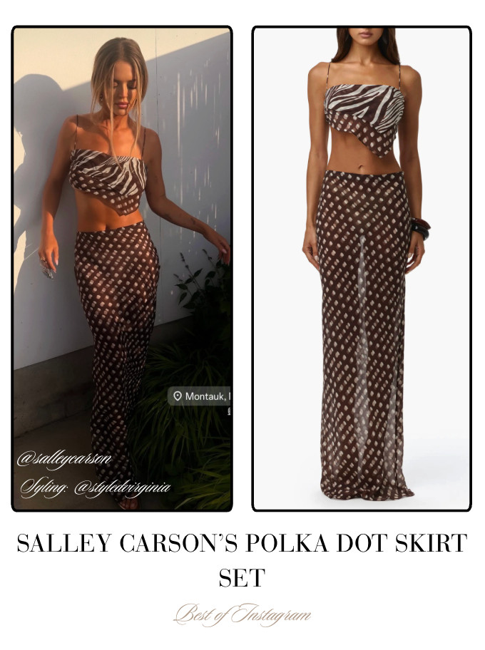 Salley Carson's Mesh Polka Dot Skirt Set 📸= @salleycarson / Styling: @styledvirginia 

 