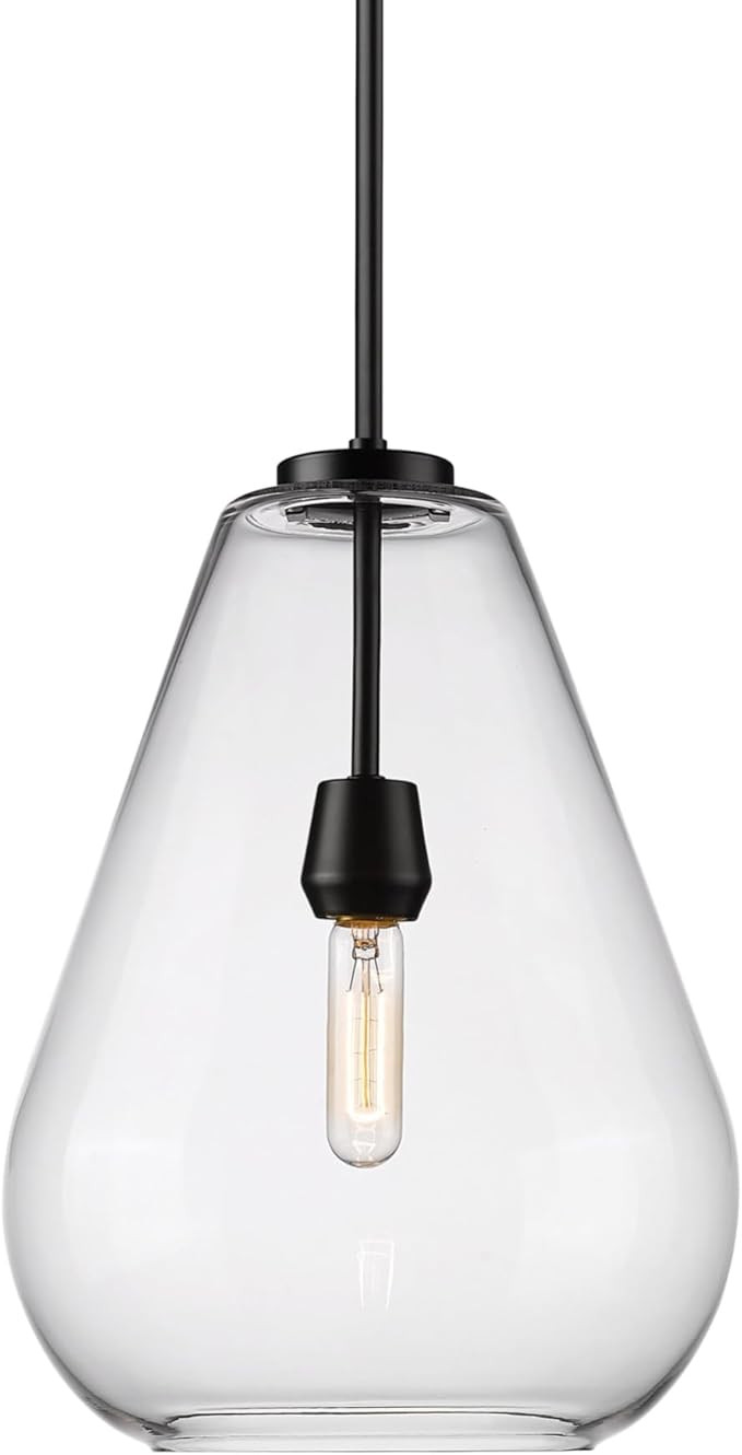 Z-Lite 488P12-MB Ayra Pendant, 1-Light 100 Watts, Matte Black | Amazon (US)