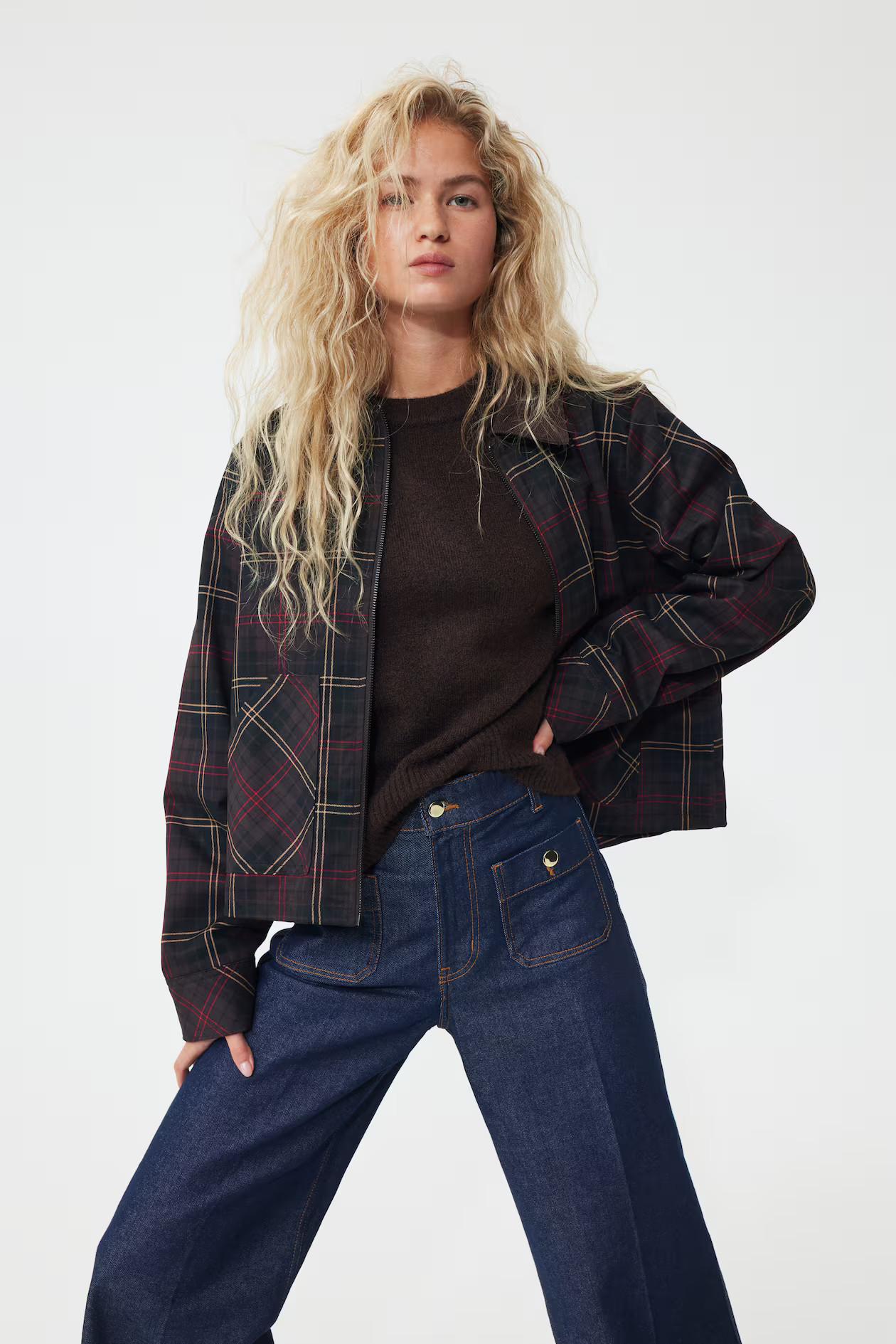 Corduroy-collar twill jacket | H&M (UK, MY, IN, SG, PH, TW, HK)