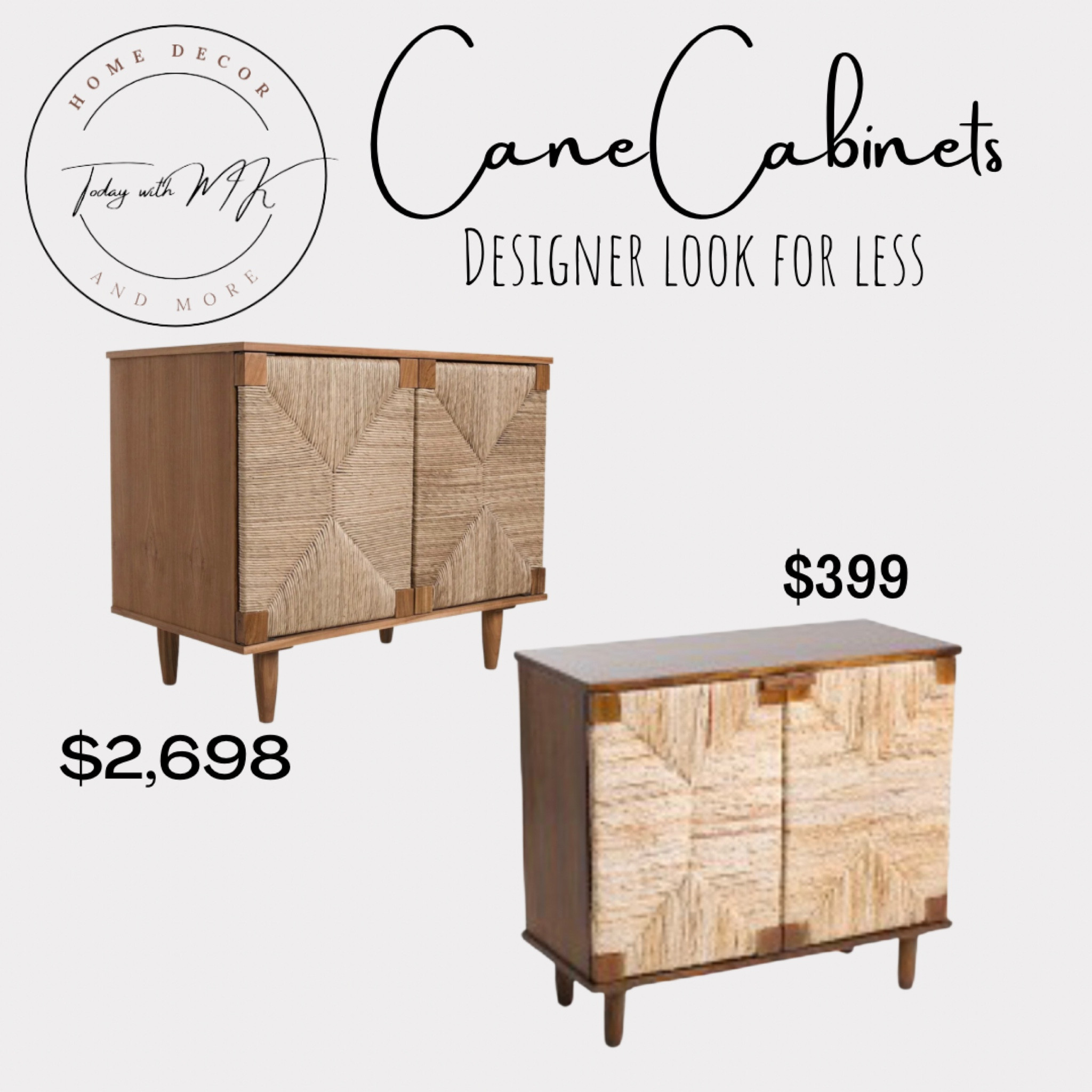 Designer dupe • 2 door cane cabinet.
.
Cane furniture, cane cabinet, mid century modern 2 door cabinet
.
Follow @todaywithmk on Instagram for home decor inspiration. 

#LTKhome