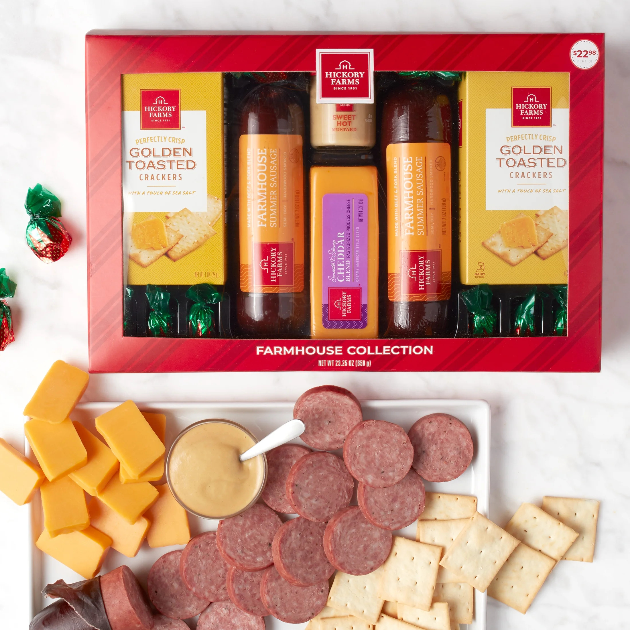 Hickory Farms Farmhouse Collection Gift Box, 23.25 oz, 14 Piece - Walmart.com | Walmart (US)