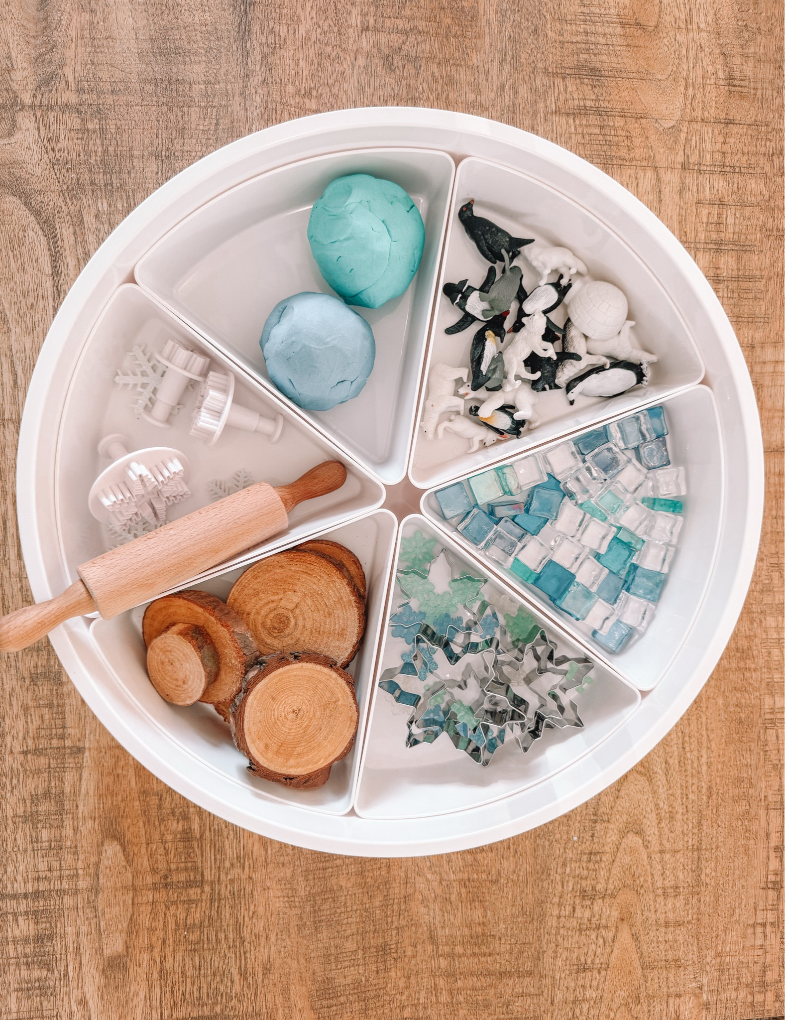 winter themed play dough tray ❄️🐧

#LTKFamily #LTKSeasonal #LTKKids