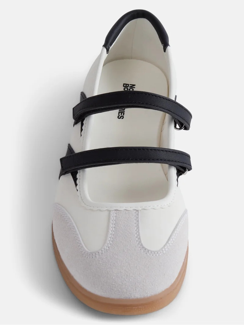 No Boundaries Women\u2019s Strappy Ballet Sneakers | Walmart (US)