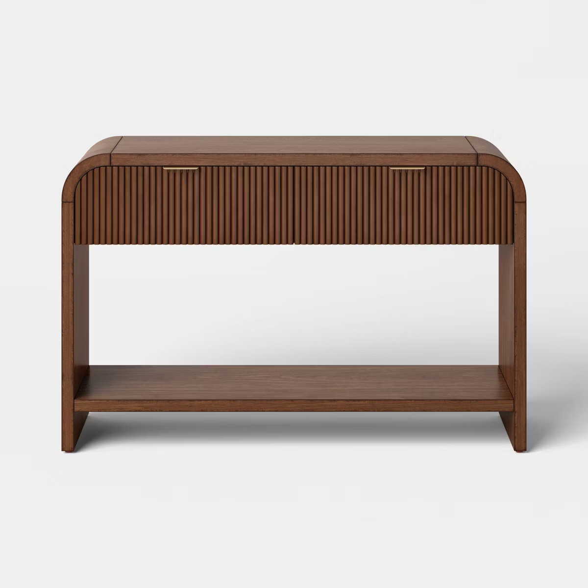 Lupine Reeded Console Table with Two Drawers Dark Brown - Threshold™ | Target