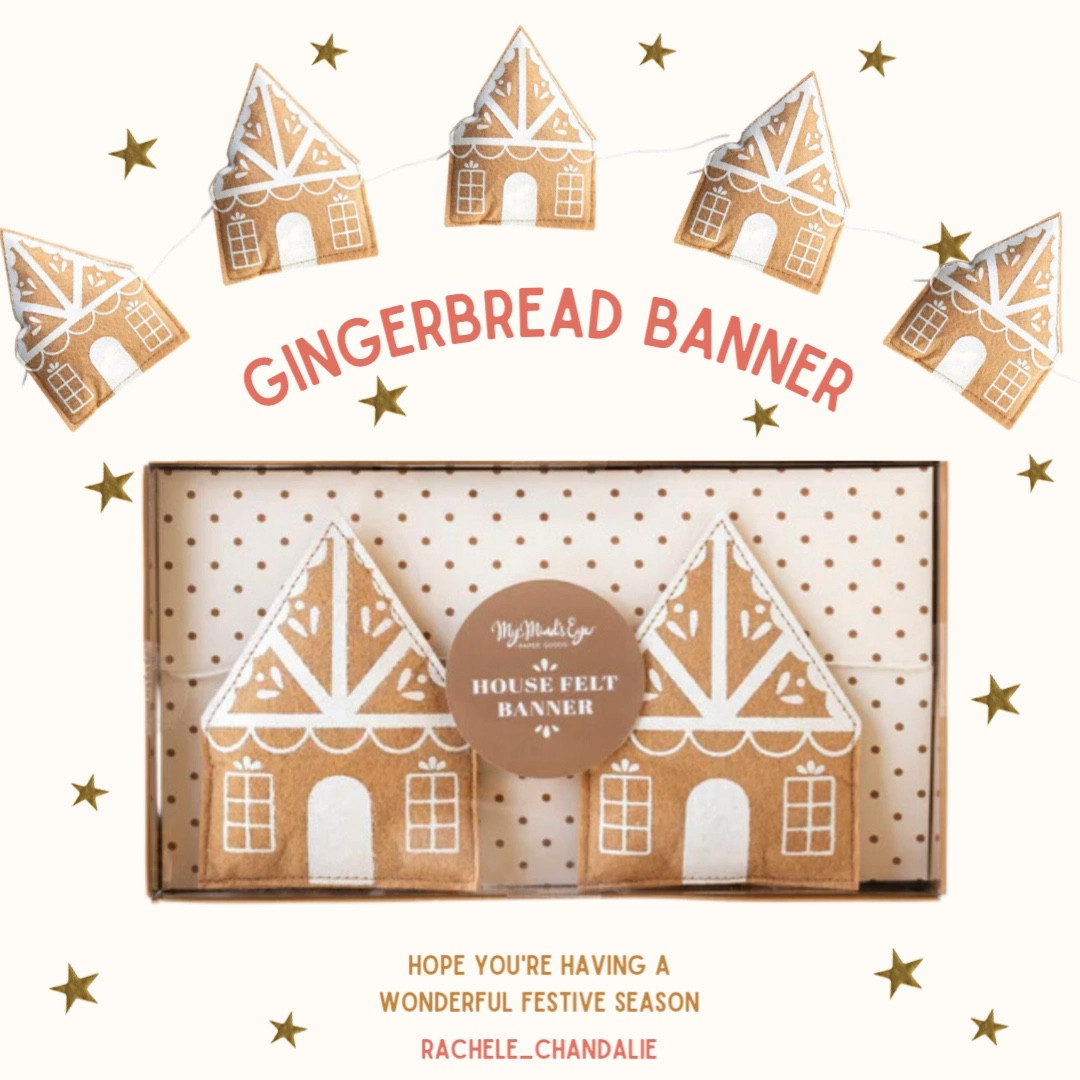 FELT GINGERBREAD HOUSE BANNER
🤍
This company has THE CUTEST holiday and party decor @affordable prices! 
