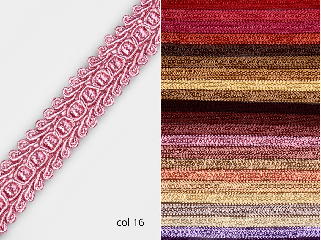 Light Pink Braid Fringe Trims | 1.8cm - 0.71 Inches Gimp Braid Upholstery Trim - Etsy | Etsy (US)
