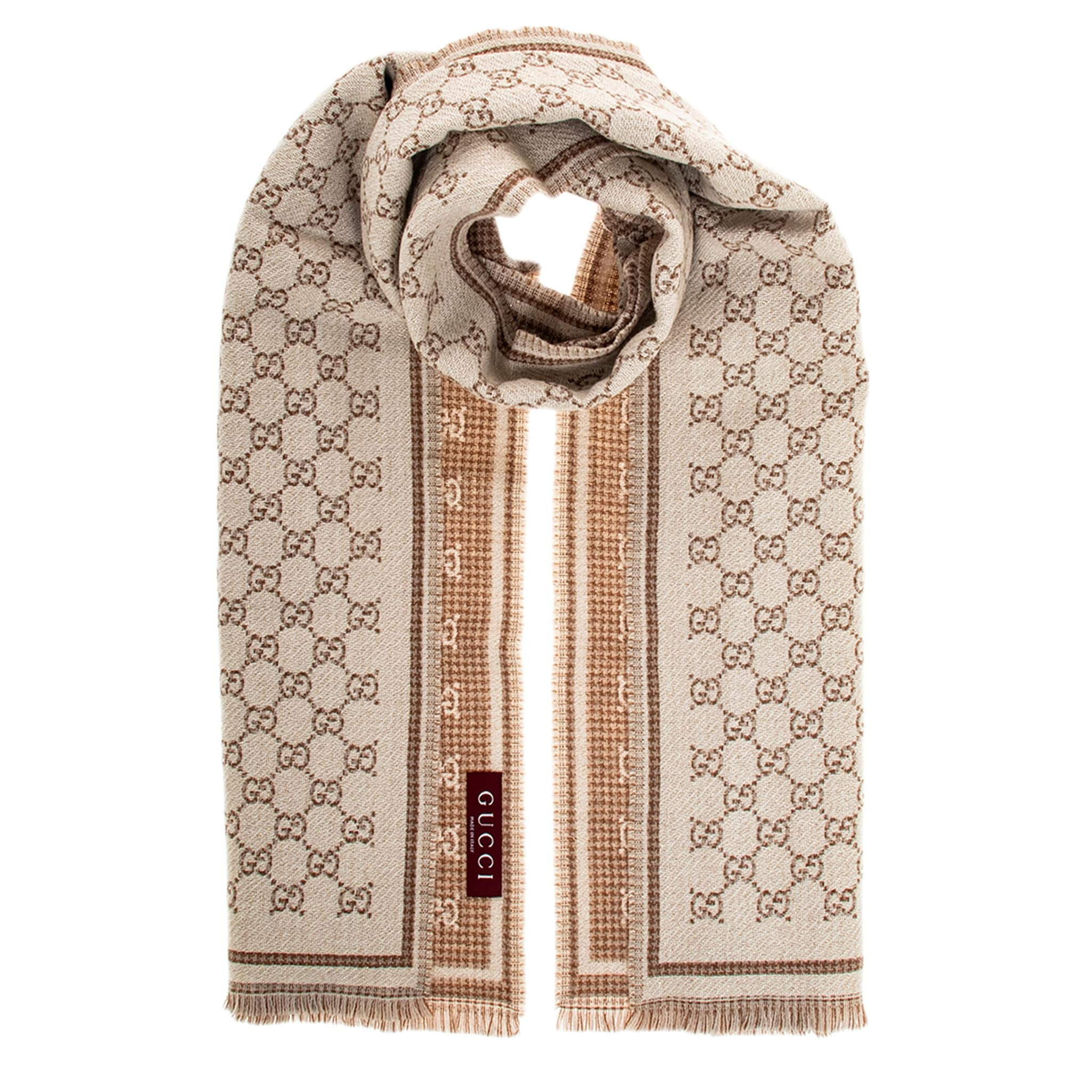 Gucci GG Wool Scarf - Overstock - 43580432 | Overstock