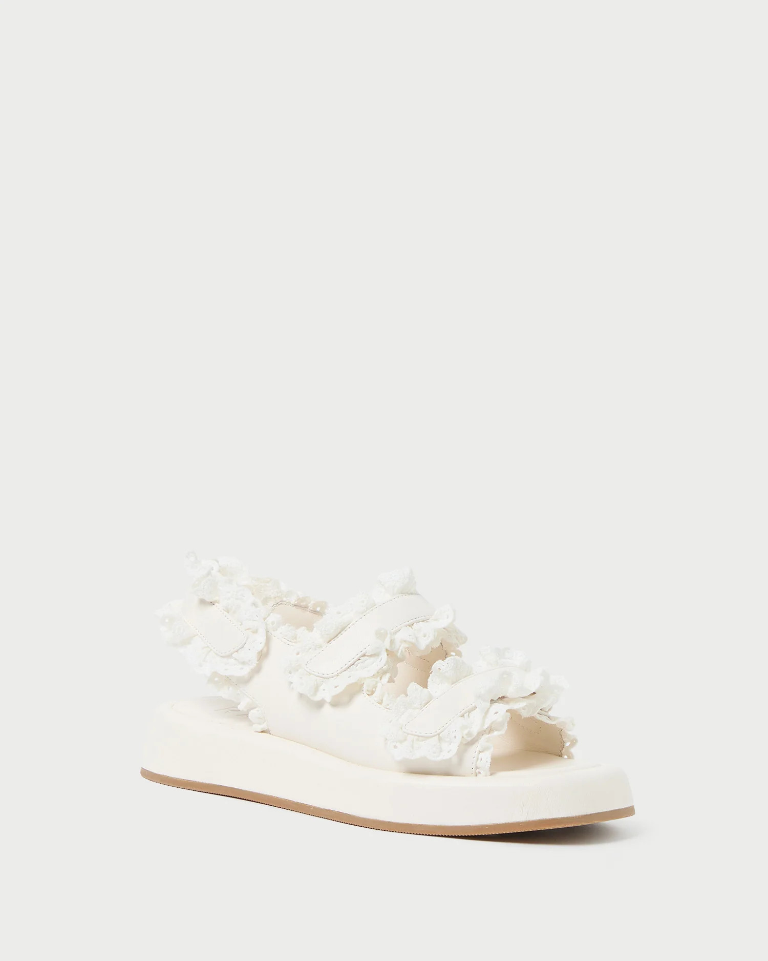Blaise White Leather Platform Sandal | Loeffler Randall