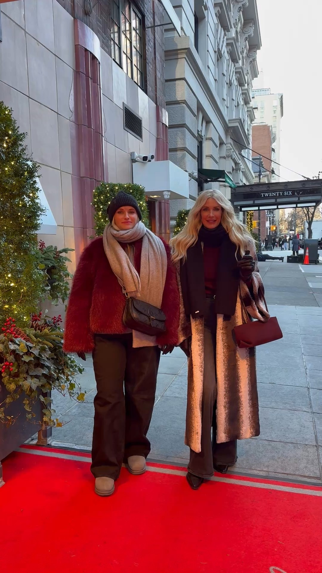 ✨ NYC Outfit of the Day: Mother–Daughter Edition ✨
Nothing better than a little mother–daughter getaway to the city that never sleeps… and of course we had to share our looks of the day! 

My daughter looked so chic in her burgundy faux-fur coat layered over the softest cashmere sweater, paired with her Abercrombie baggy jeans and the cutest mini gray Uggs. Cozy, cool, and very NYC-ready.

As for me, I went with a long black-and-white faux-fur jacket (linking a similar one for you all!), my favorite black Mother jeans, and we both finished our looks with our go-to Quince leather gloves — warm, classic, and under $100. 

This trip has been such a gift. So grateful for this time together… we laughed nonstop, walked everywhere, and made memories I’ll cherish forever. 

Stay tuned — next post I’ll be sharing exactly what we did and what I recommend for a magical NYC trip! 

#LTKootd #LTKHoliday #LTKdayinmylife