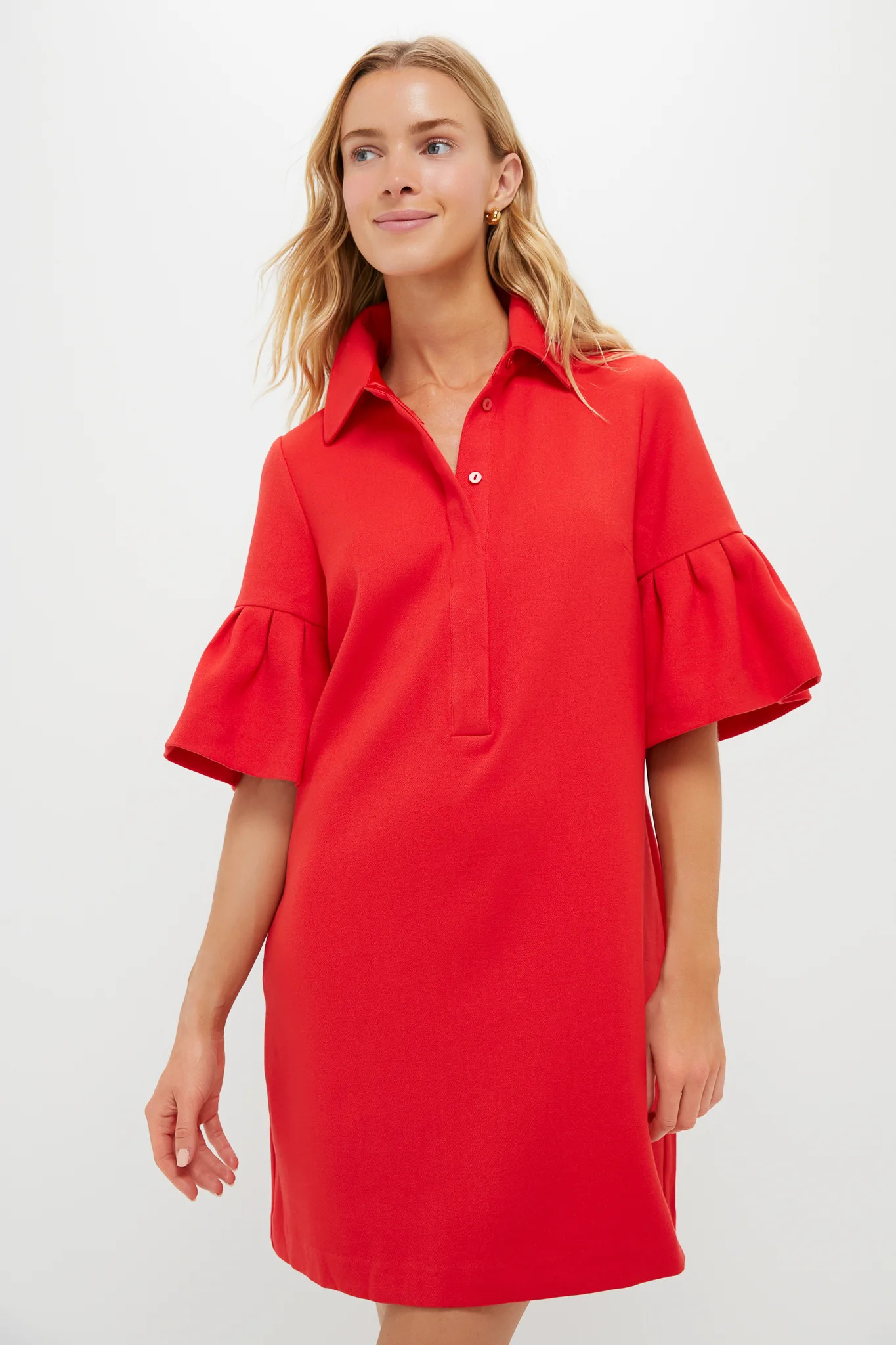 Red Crepe Massey Dress | Tuckernuck (US)