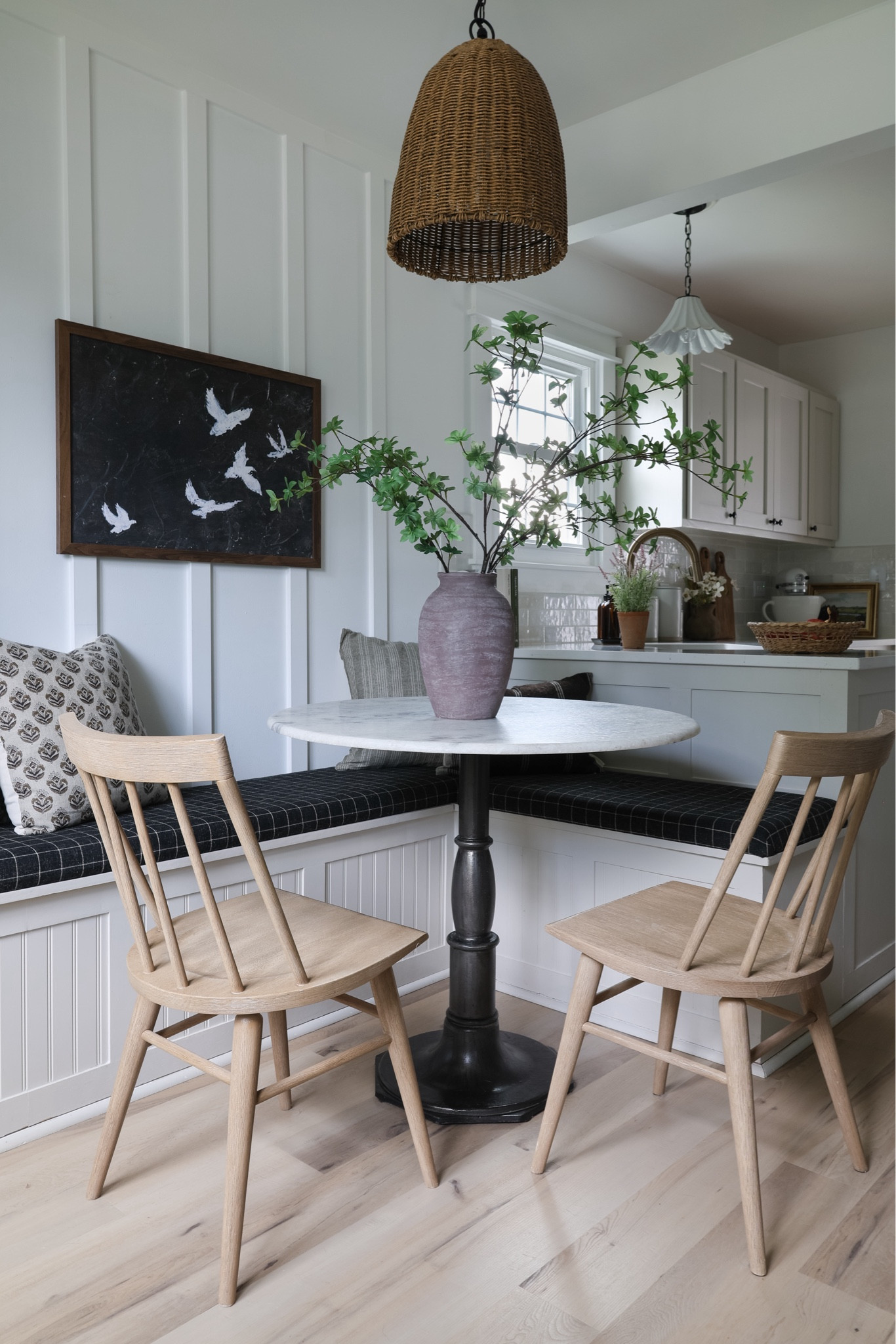 Breakfast nook furniture, small dining room furniture, wood chairs, light oak chairs, marble bistro table, marble round table, marble dining table,
Lulu and Georgia, pottery barn, studio McGee, McGee and co, Amazon home finds 

#LTKFindsUnder100 #LTKHome