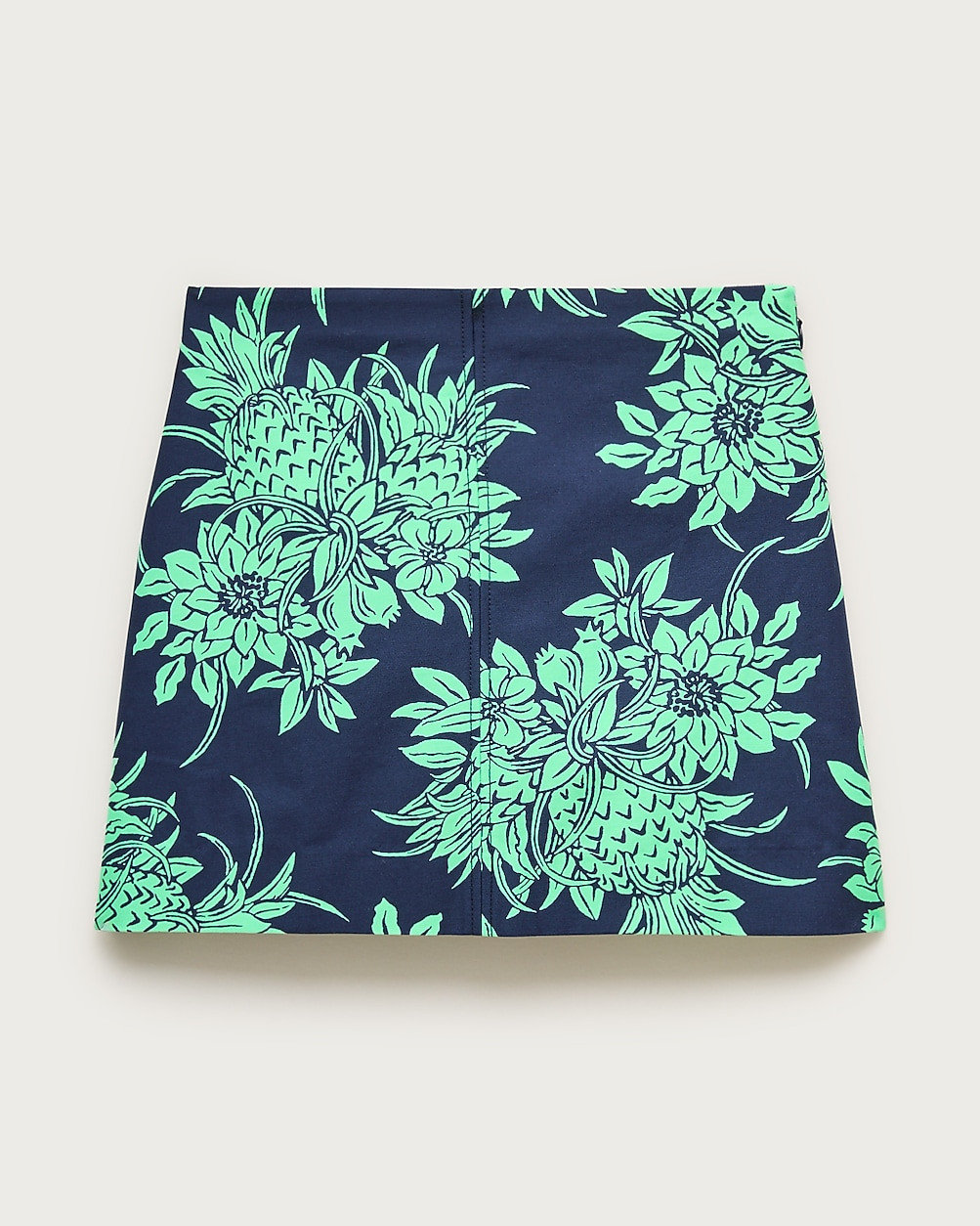 Tall Fairfax mini skirt in pineapple garden–print double cotton poplin | J. Crew US