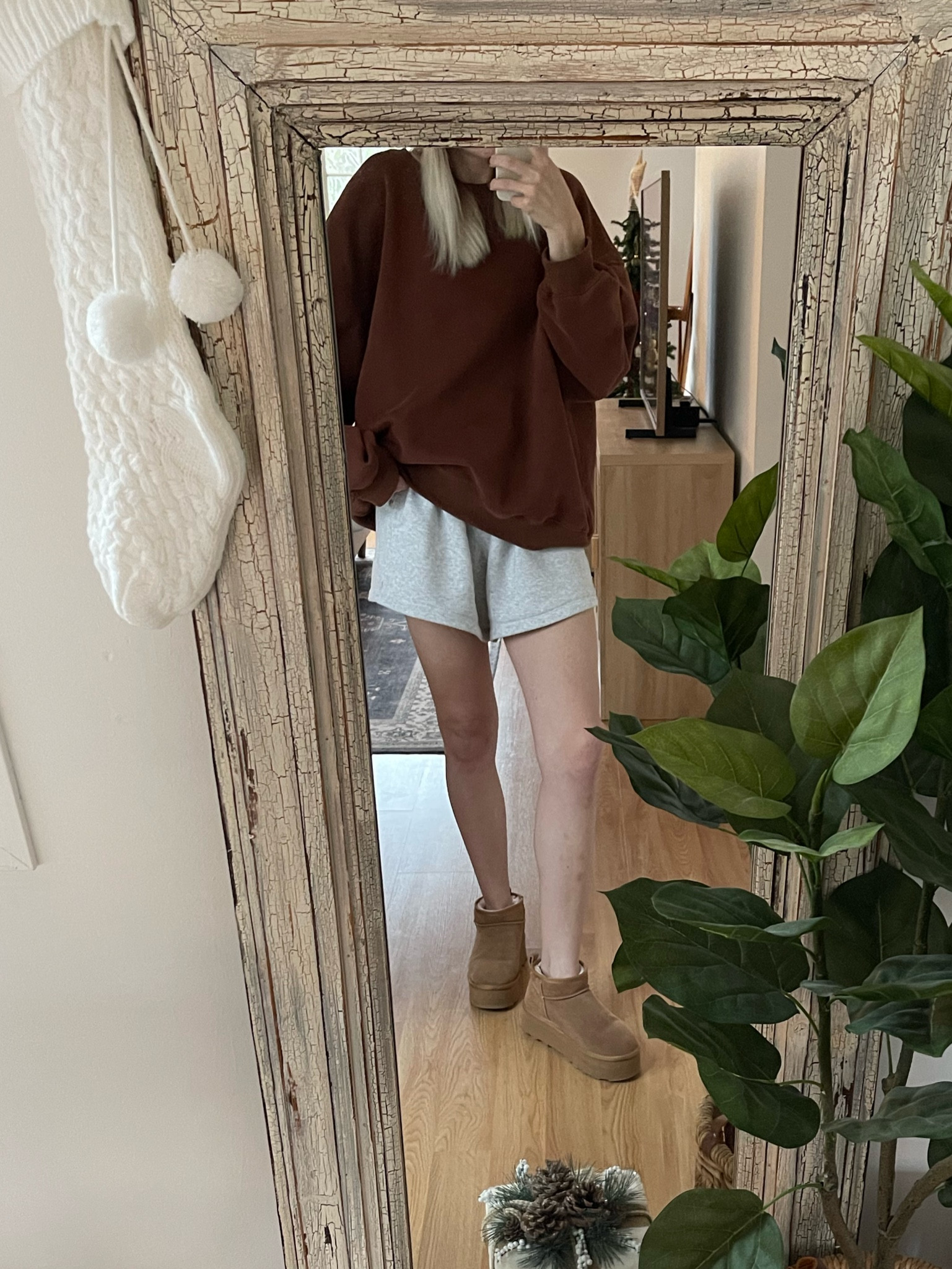 softest outfit ever I literally feel like a cloud ☁️ 

sweatshirt: XL
shorts: L (defs extra room)
boots: 9 tts

#LTKsalealert #LTKfindsunder50 #LTKshoecrush