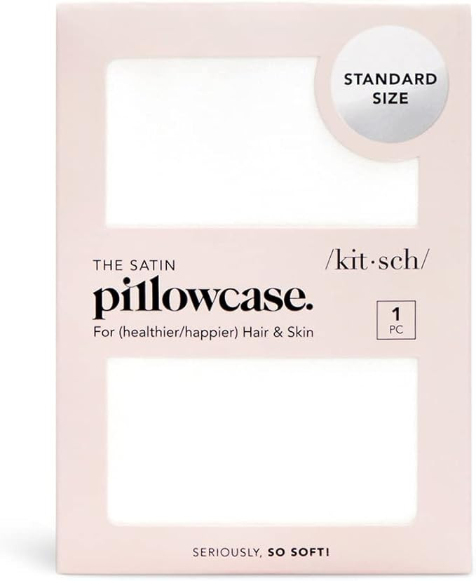 Kitsch 100% Satin Pillowcase with Zipper, Softer Than Silk Pillowcase for Hair & Skin, Cooling Pi... | Amazon (US)