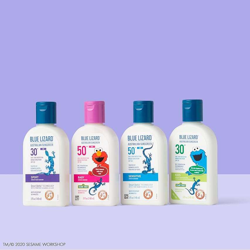 BLUE LIZARD Sensitive Mineral Sunscreen with Zinc Oxide, SPF 50+, Water Resistant, UVA/UVB Protectio | Amazon (US)
