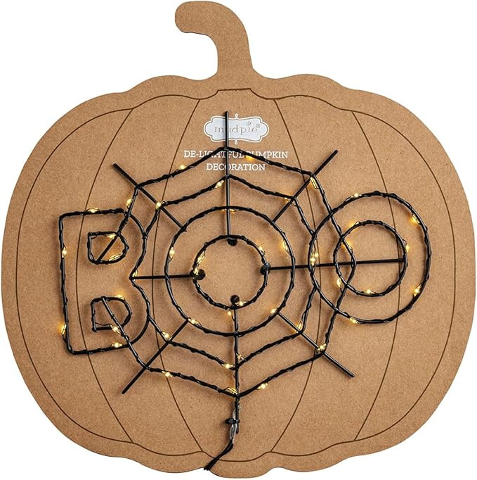 Mud Pie Pumpkin Light Up Decorating Kit, Boo Spiderweb | Amazon (US)
