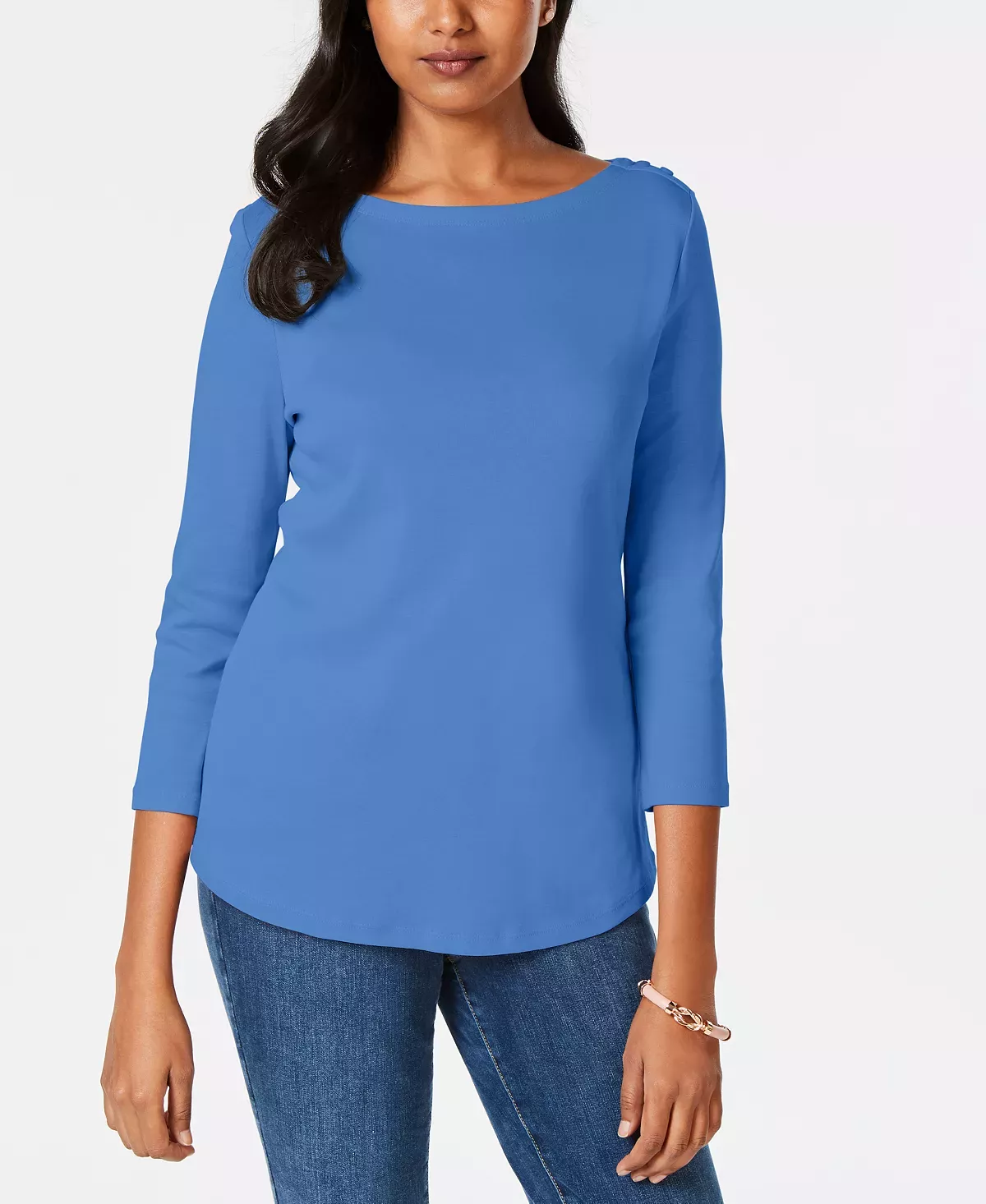 Charter Club Women's Pima Cotton Long-Sleeve Top, Created for Macy's -  Macy's