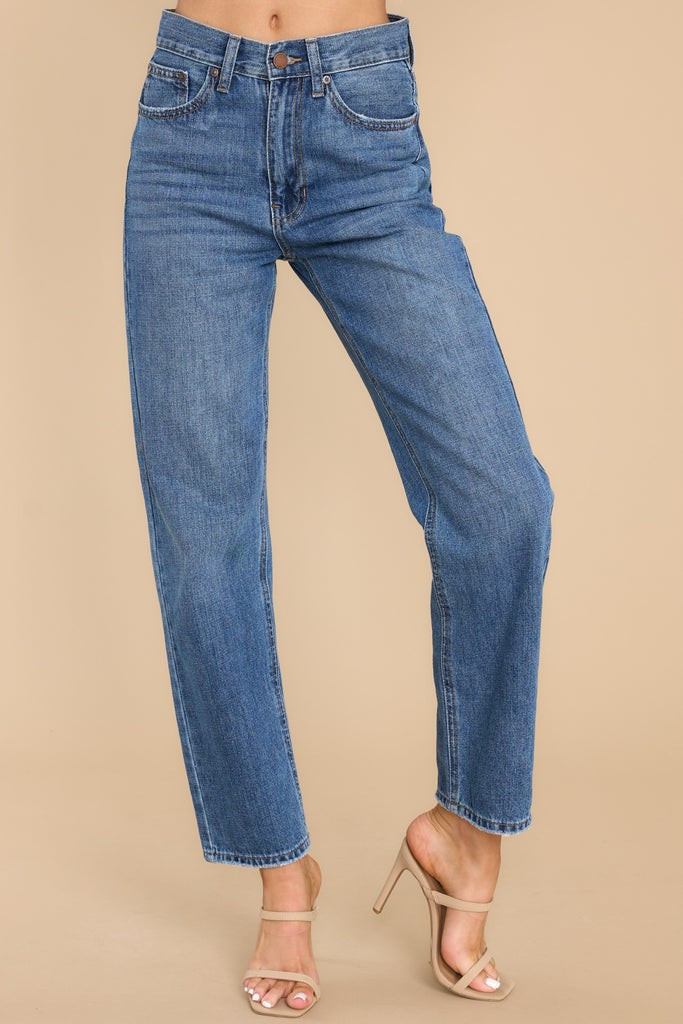 Time To Evolve Medium Wash Mom Jeans | Red Dress 