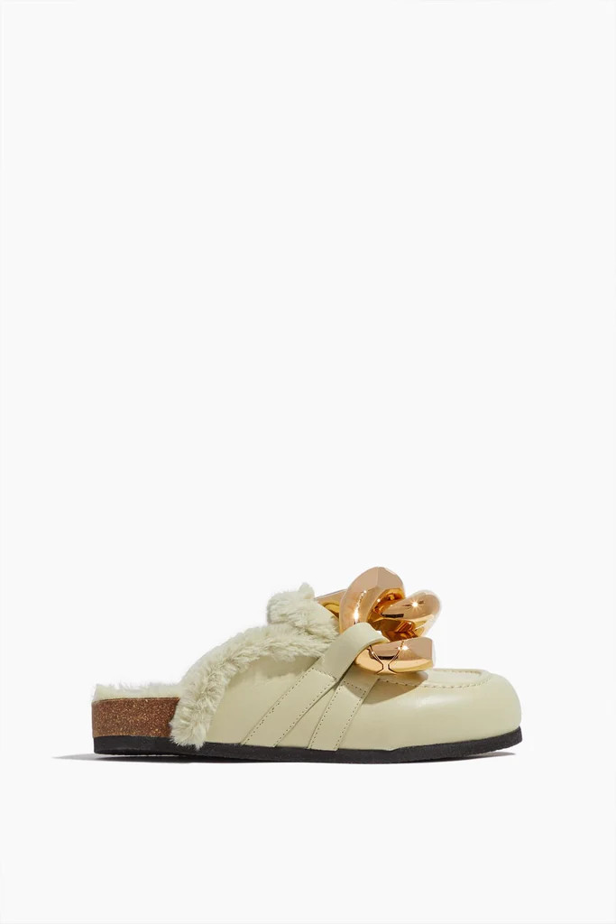 Chain Loafer Ecofur in Matcha | Hampden Clothing