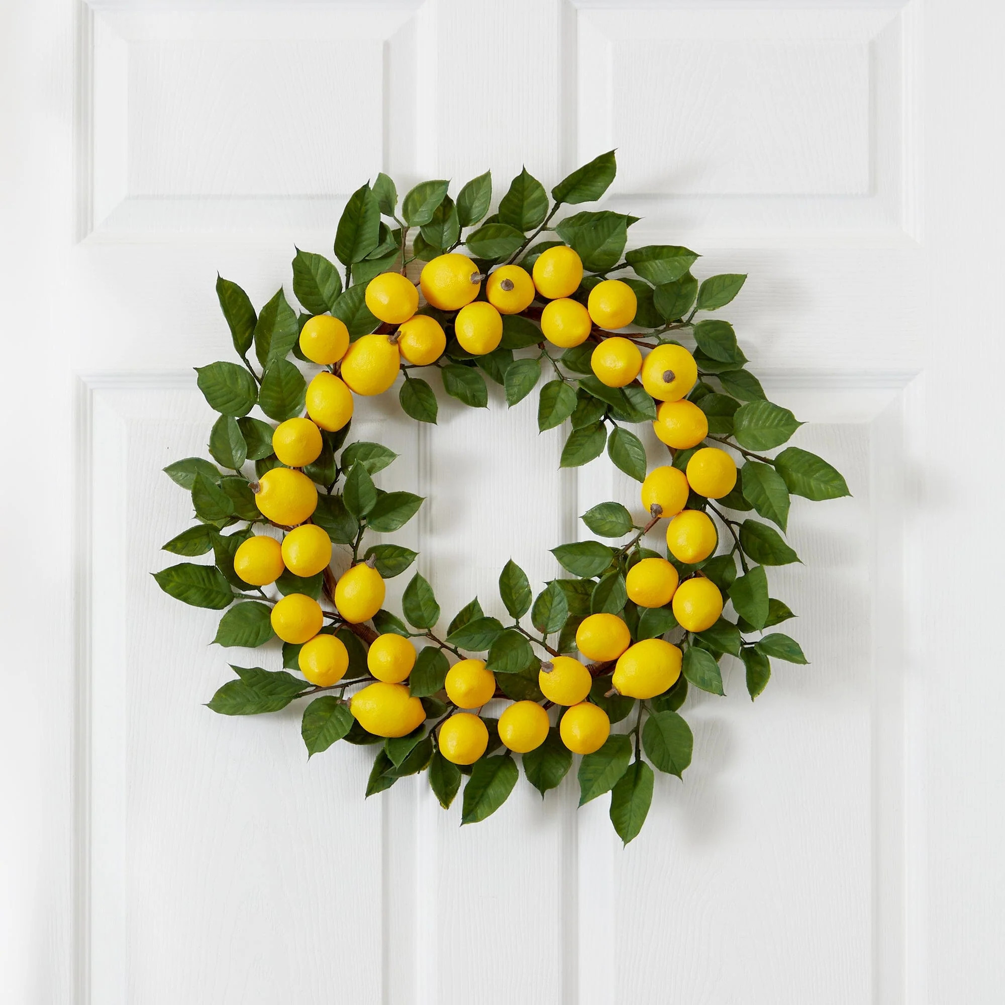 24” Lemon Wreath | Nearly Natural | Nearly Natural