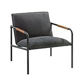 Amazon.com: Sauder Boulevard Cafe Metal Lounge Chair, Charcoal Gray finish | Amazon (US)