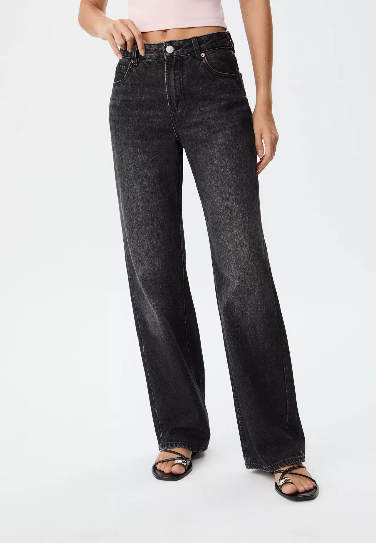 D92 straight wide-leg jeans | Stradivarius (UK)