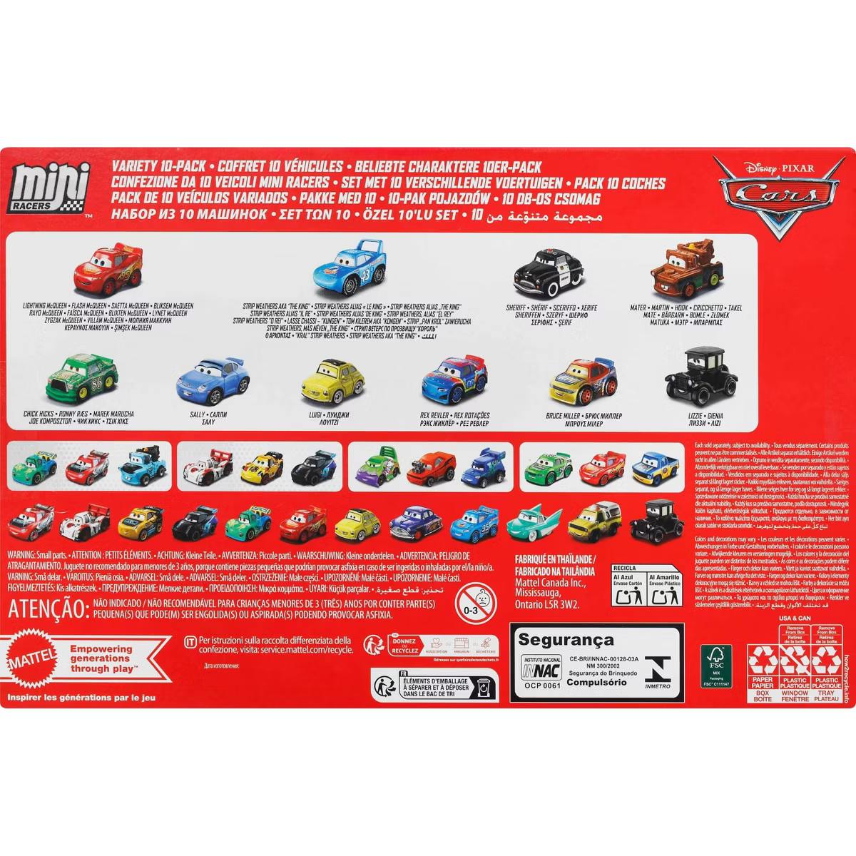 Disney and Pixar Cars Mini Racers 10pk Toy Vehicles from the Movie (Styles May Vary) | Target