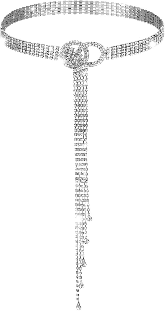 Strass Taillengürtel Für Damen Gürtel 130 Cm Kettengürtel Verstellbarer Kristall-O-Ring-Diama... | Amazon (DE)