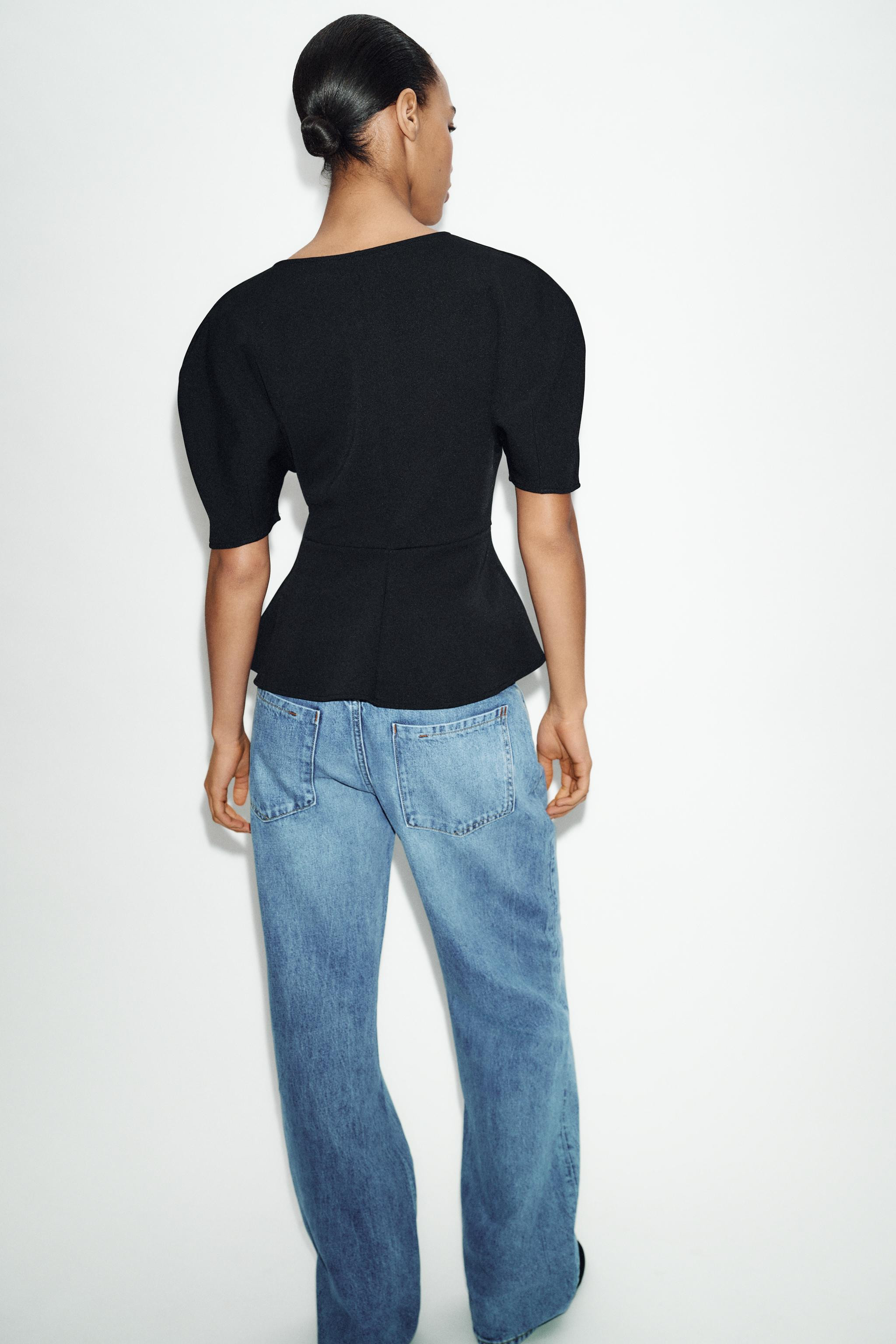 SOFT PEPLUM TOP | Zara UK