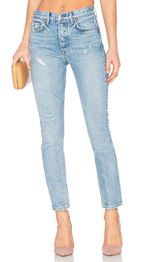GRLFRND Karolina Customizable High-Rise Skinny Jean. - size 23 (also in 24,25,26,27,28,29,30,31,32) | Revolve Clothing