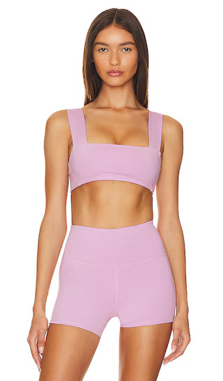 Loungewell Calla Sports Bra in Violet Tulle Heather | Revolve Clothing (Global)