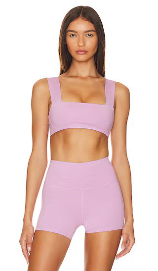 LoungeWell Calla Sports Bra in Violet Tulle Heather | Revolve Clothing (Global)