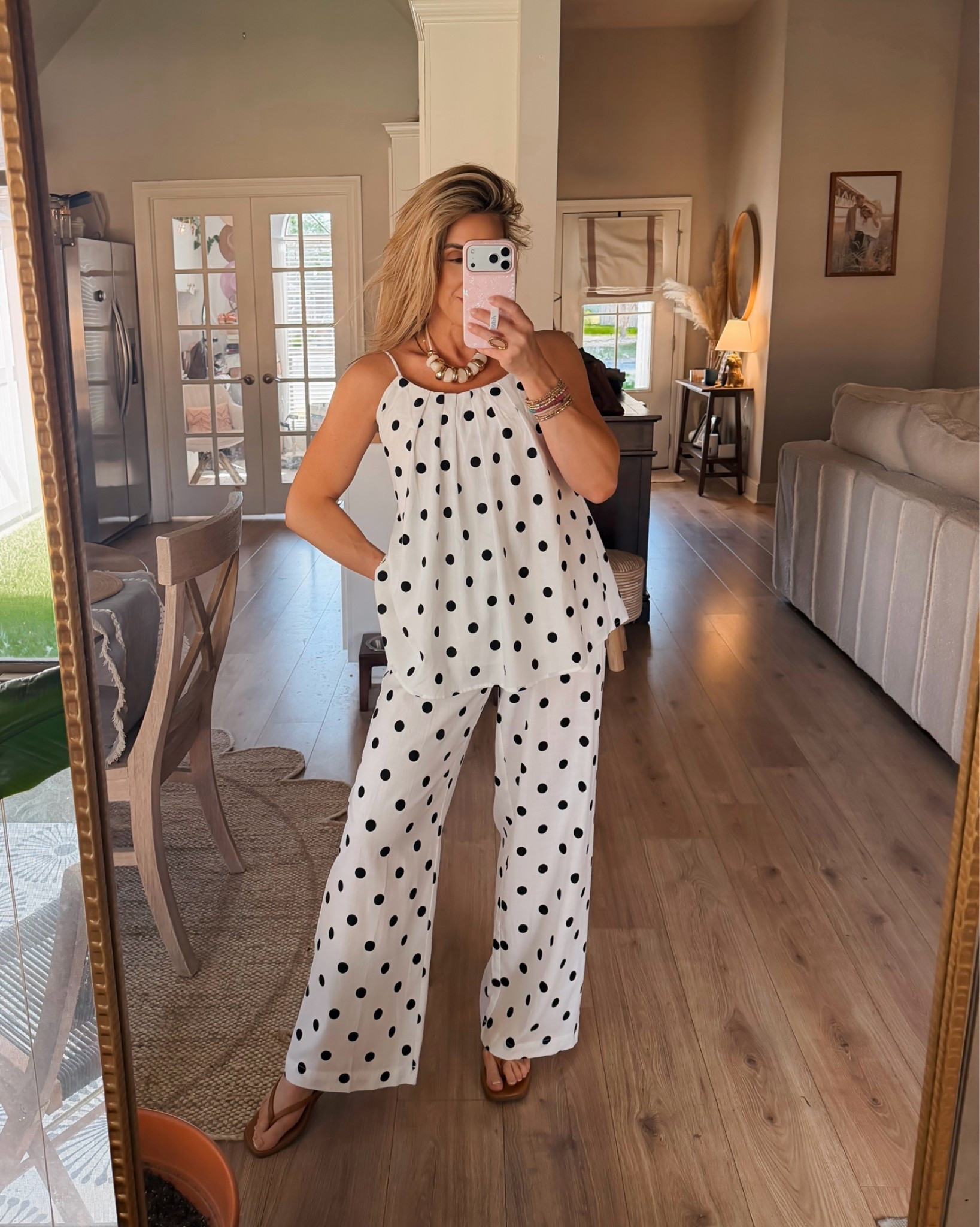 The cutest polka dot pant set for summer. ⚫️⚪️⚫️⚪️ Was pleasantly surprised at how nice the fabric was on this set. Very breathable but with good structure. 👌🏻

Summer outfits women, polka dots, Amazon  summer outfits over 40

#LTKgrwm #LTKootd #LTKOver40