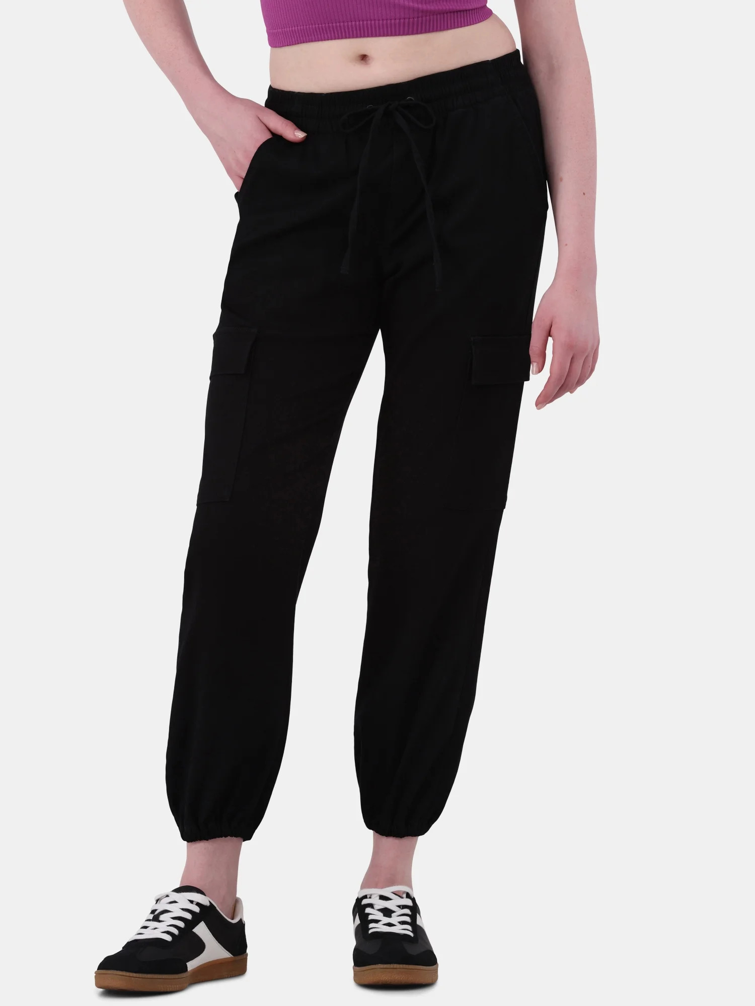 No Boundaries Utility Cargo Joggers, 27.5” Inseam, Women's and Women's Plus | Walmart (US)