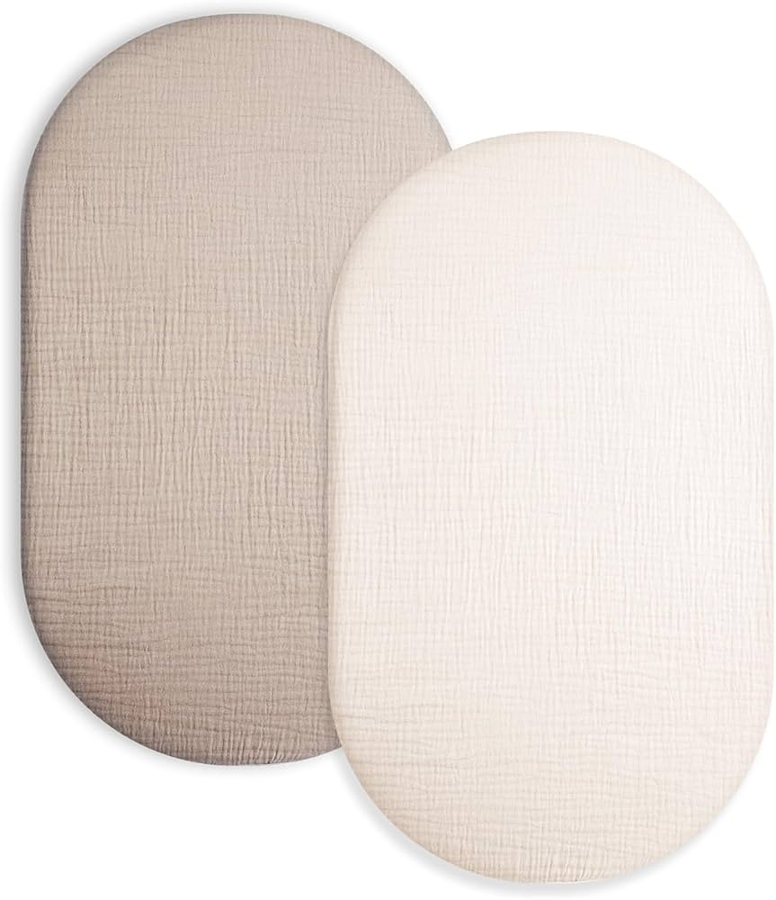 Bassinet Sheet for Baby Boy and Girl, Fitted Sheets for Rectangle, Oval, Hourglass Bassinet Mattr... | Amazon (US)