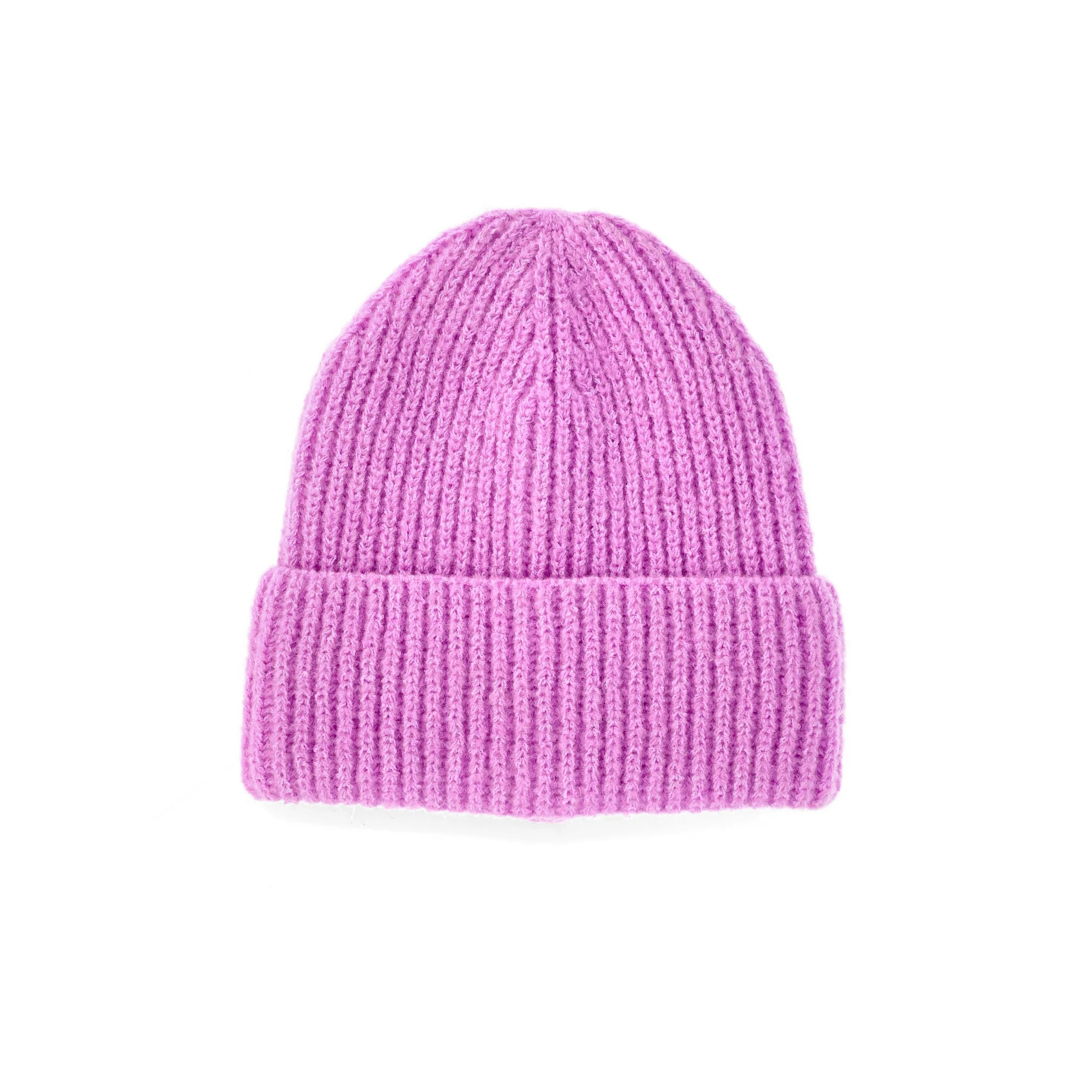 No Boundaries Ribbed Fisherman Beanie, Women's, Violet | Walmart (US)