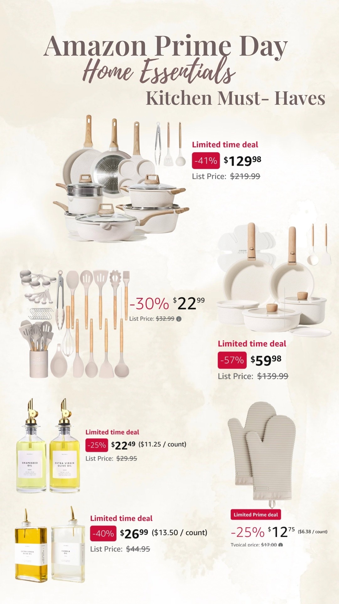 Amazon Prime Day 2025 is here, and these kitchen deals are too good to miss! From must-have cooking essentials and nonstick pans to utensil sets, glass containers, and countertop gadgets—everything you need to elevate your kitchen is on major sale. These are the Prime Day finds that make cooking easier, more aesthetic, and way more fun. Stock up now before the best deals sell out!

Prime Day kitchen deals, cooking essentials 2025, Amazon Prime Day finds, nonstick cookware, kitchen gadgets, Amazon kitchen sale, Prime Day cookware sale, Amazon home must haves, kitchen upgrades Amazon, chef tools on sale

#PrimeDayKitchenDeals #AmazonPrimeDay2025 #AmazonKitchenFinds #CookingEssentials #AmazonHomeMustHaves #KitchenGadgets #KitchenTools #LTKHome #LTKKitchen #AmazonPrimeFinds #HomeUpgrades #PrimeDaySteals #AmazonCookingEssentials #AffordableKitchenFinds #LTKDeals #KitchenSale #PrimeDayMustHaves

#LTKOver40 #LTKHome #LTKSaleAlert