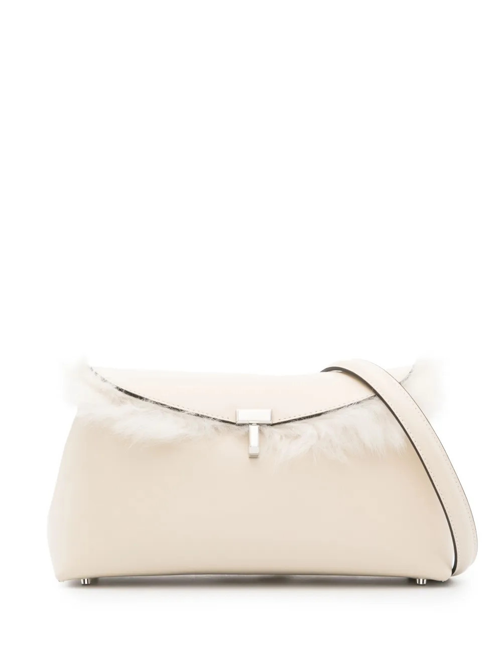 TOTEME T-lock clutch bag - White | Farfetch Global