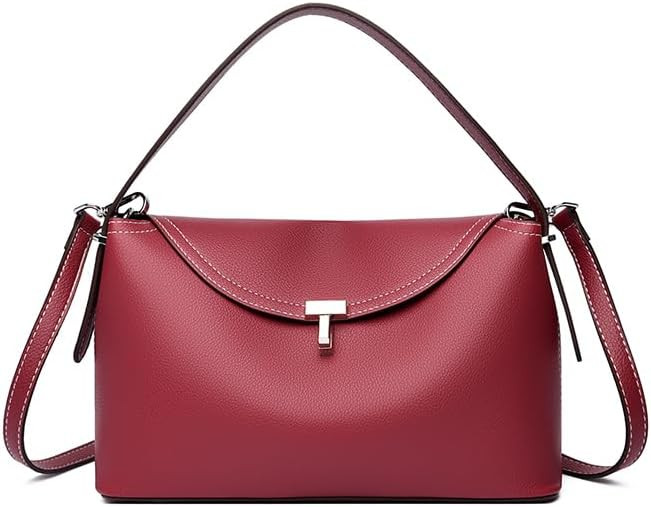 Elegant Women's Crossbody Handbag, Vegan Leather Shoulder Purse with T-Lock Closure, Available in... | Amazon (US)