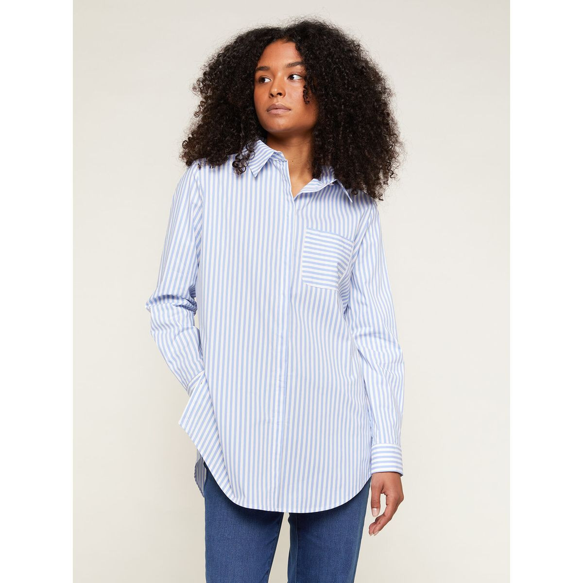 Chemise rayée avec fentes latérales | La Redoute (FR)
