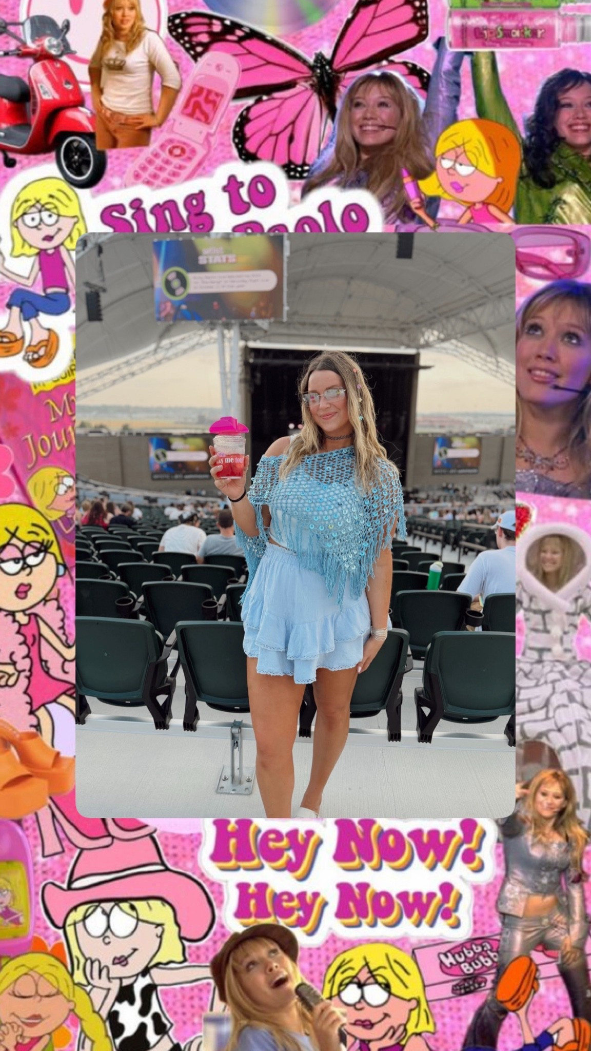 Hilary Duff concert outfit inspo

Lucky me tour, Lizzie McGuire, concert, y2k, 2000s