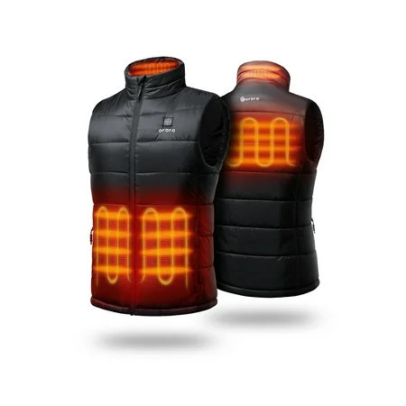 ORORO Heated Vest for Men with Battery Battery Powered Heating Vest for Hiking Skiing Camping (Jet Black 2XL) | Walmart (US)