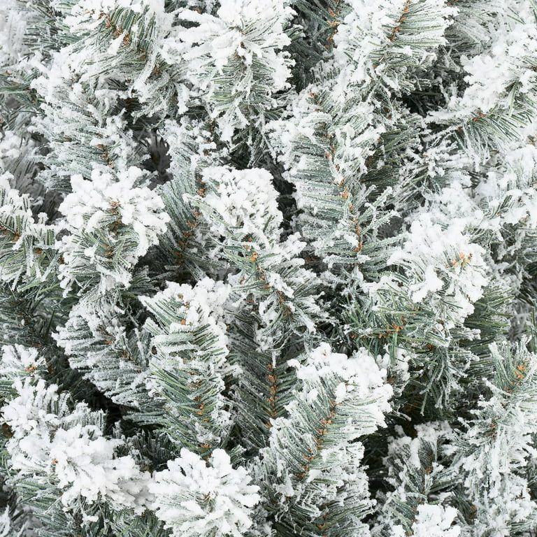 Holiday Time 6ft Un-Lit Snow-Flocked Pine Artificial Christmas Tree - Walmart.com | Walmart (US)