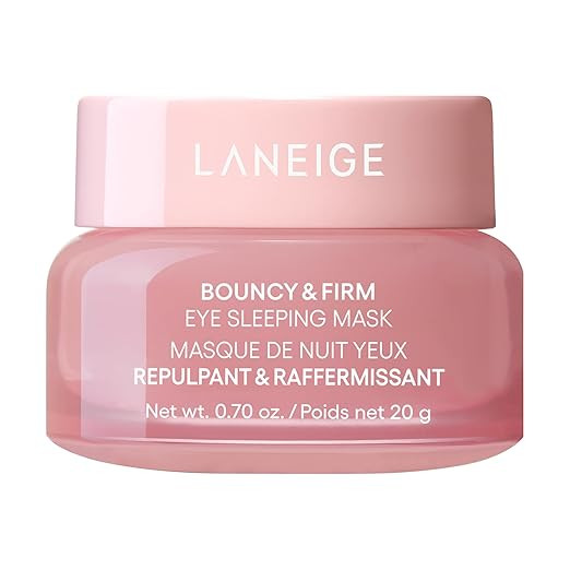 LANEIGE Bouncy & Firm Eye Brightening Sleeping Mask: Peony, Collagen Complex, Depuff, Dark Circle... | Amazon (US)