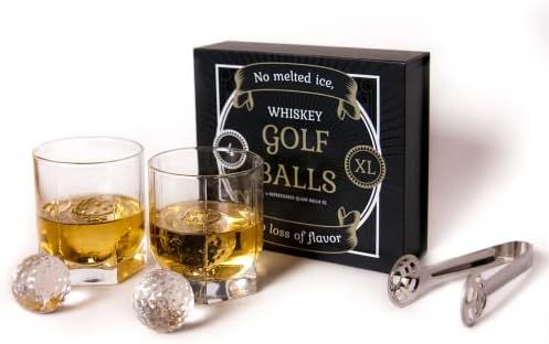 Golf Ball Whiskey Stones Gift Set for Men, Husband Dad, Brother, Boyfriend; Chillers Golfers, Reu... | Amazon (US)