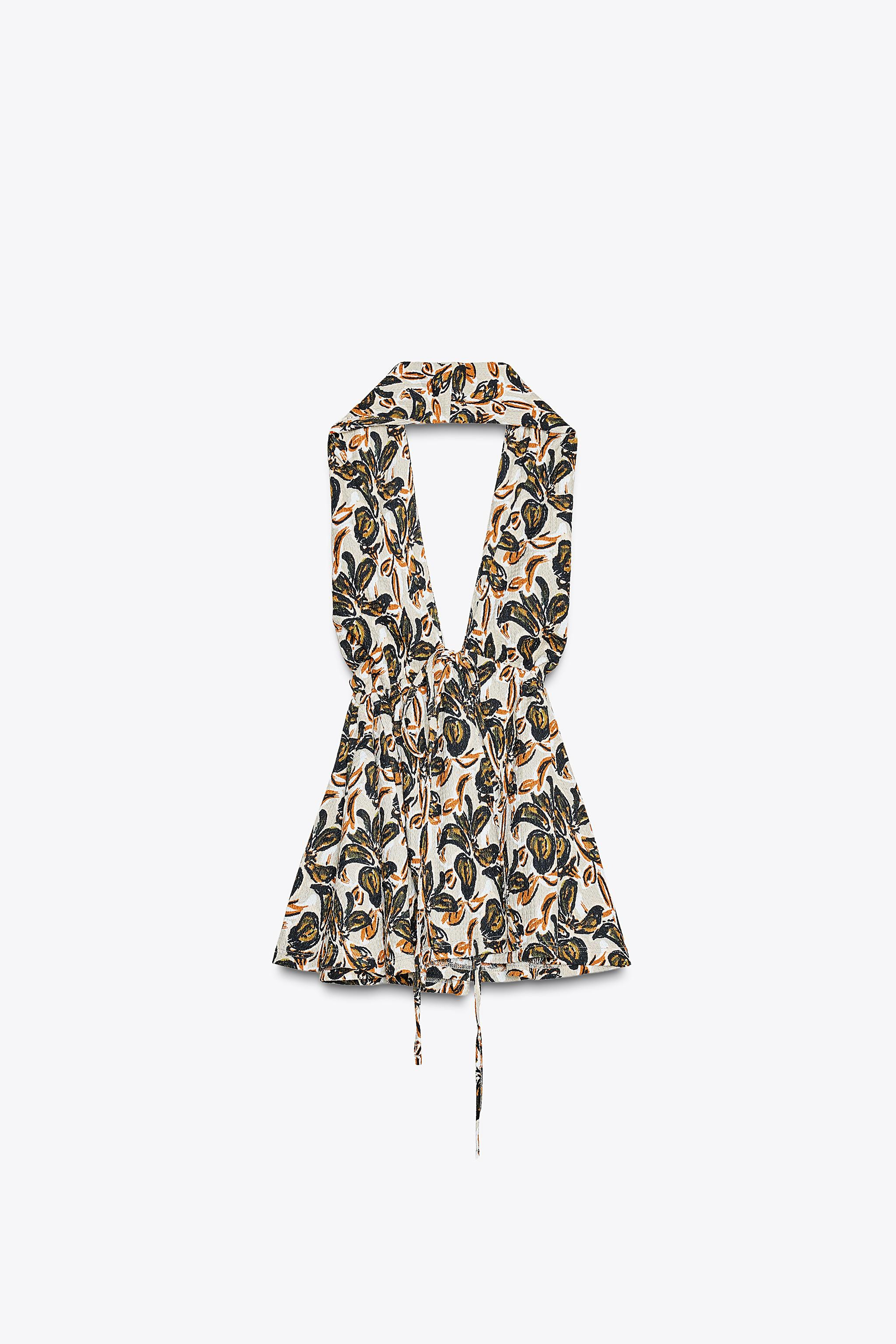 PRINTED HALTER TOP | Zara US